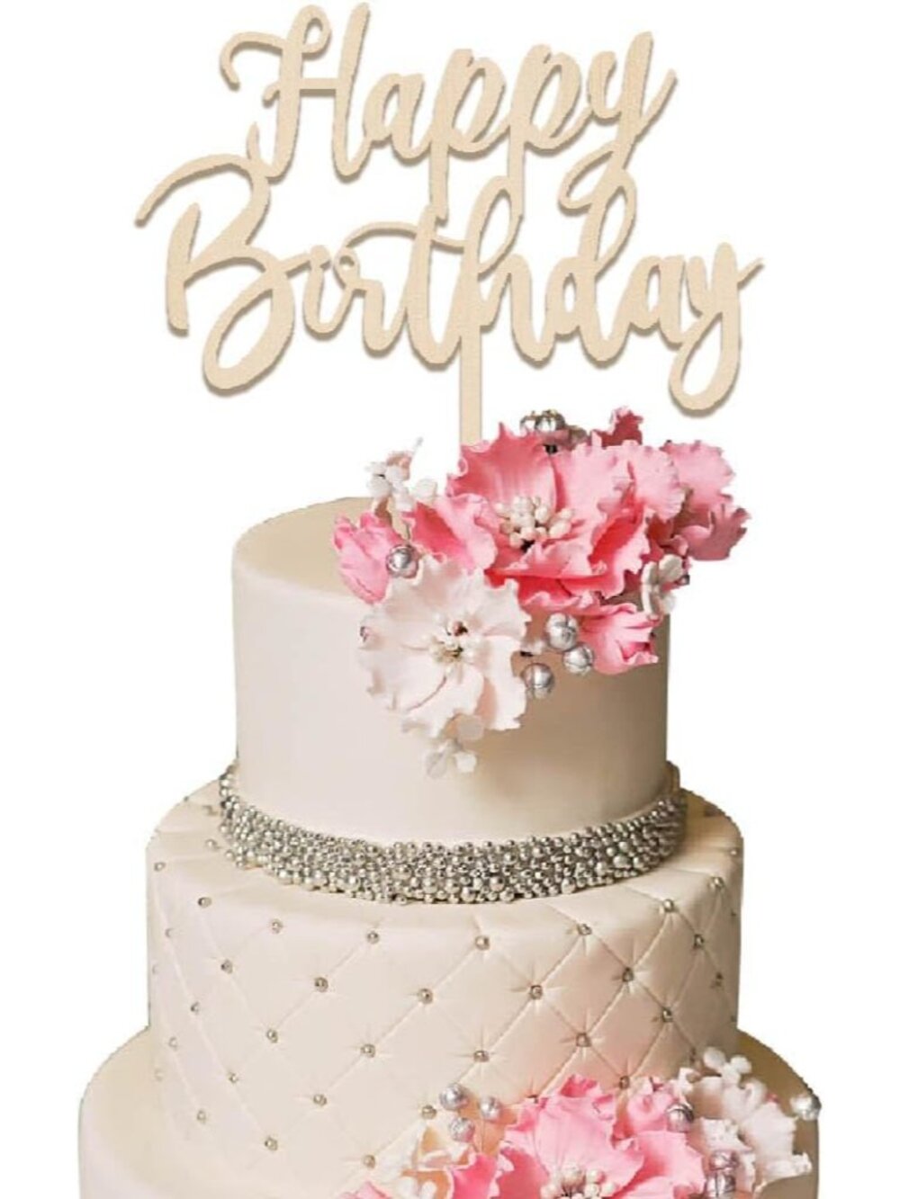 Handmade Happy Birthday Cake Topper